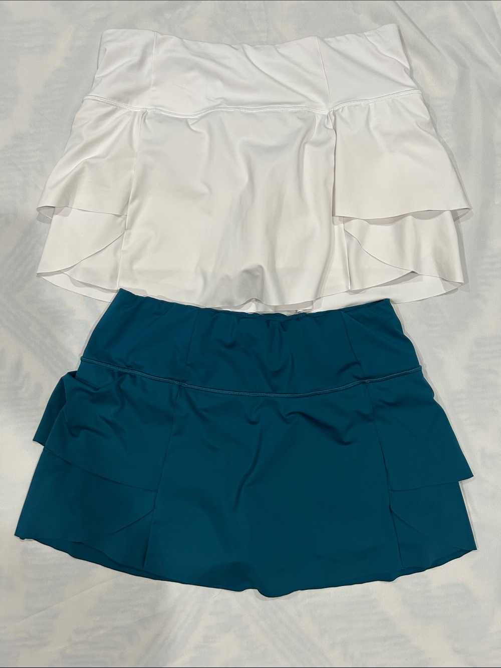 Athleta bundle of 2 Teal Tiered Active Mini Skort